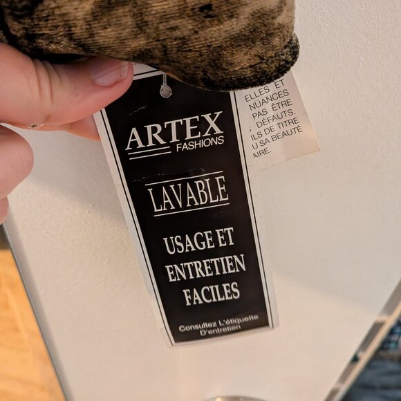 Vintage Animal Print Velvet Blouse Artex Collections - Picture 4 of 10